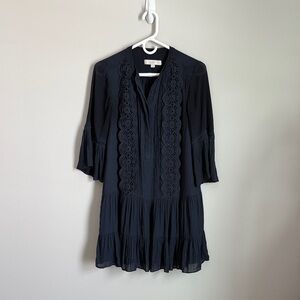 LOFT Navy Midi Dress